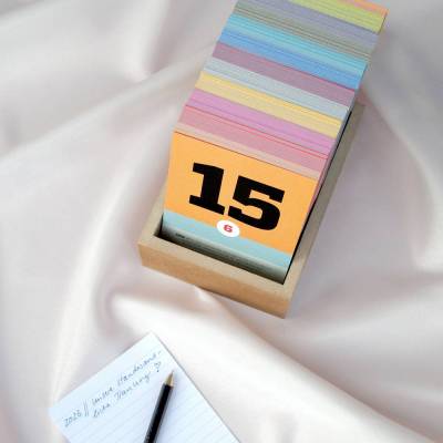 Erinnerungsbox SCHÖNETAGEBOX immerwährender Kalender und Tagebuch zum Sammeln schöner Momente