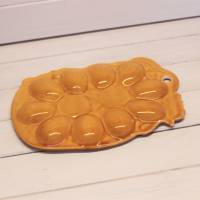 Vintage Servierplatte Eierteller Eierplatte Huhn Gelb Wandteller Partyteller Anbietschale Platte Teller Bild 3