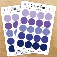 Sticker Kreise | Dots | Punkte | Violett | Bulletjournal | Journal Sticker Bild 1