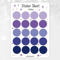 Sticker Kreise | Dots | Punkte | Violett | Bulletjournal | Journal Sticker Bild 2