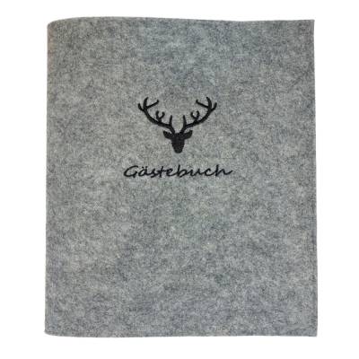 Gästebuch Hirsch Filz vegan – personalisierbar & handgefertigt