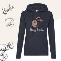Hoodie Damen- Sweater mit Kängurutasche & einzigartigen Prints ,,Happy Easter'' Bild 2