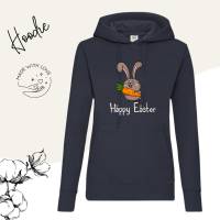 Hoodie Damen- Sweater mit Kängurutasche & einzigartigen Prints ,,Happy Easter'' Bild 3