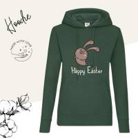 Hoodie Damen- Sweater mit Kängurutasche & einzigartigen Prints ,,Happy Easter'' Bild 4