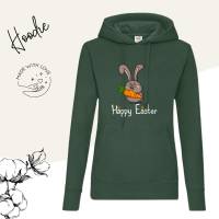 Hoodie Damen- Sweater mit Kängurutasche & einzigartigen Prints ,,Happy Easter'' Bild 5