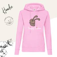 Hoodie Damen- Sweater mit Kängurutasche & einzigartigen Prints ,,Happy Easter'' Bild 6