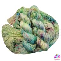 Handgefärbte Socken- und Tuchwolle mit Bambus, 4fädig, 100 g Strang, Farbe: Easteregg Bild 1