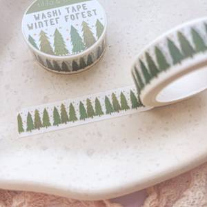 Washi Tape Tannen Winterwald Weihnachten Tannenbäume  - Christmas Washi Tape Pine Tree - Masking Tape Bullet Journal - W Bild 6