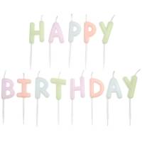 Kerzen-Set Happy Birthday für Geburtstagskuchen Bild 1