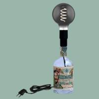 Upcycling Flaschenlampe | Vintage Lampe aus Rum Flasche | moderne Dekoflasche für Hausbar und Party | Flaschenlicht Bild 1