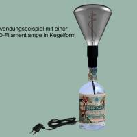 Upcycling Flaschenlampe | Vintage Lampe aus Rum Flasche | moderne Dekoflasche für Hausbar und Party | Flaschenlicht Bild 4