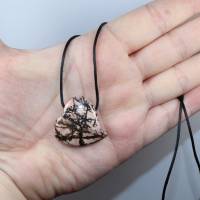 Rhodonit (Herz) | Halskette mit Band oder Silber 925 --- Stein-Größe: 29 x 32 mm Bild 8