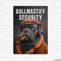 Hundeschild BULLMASTIFF SECURITY, wetterbeständiges Warnschild Bild 2