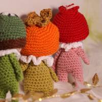 Freche Früchtchen kleine gehäkelte Puppen, kleine Geschenke Mini Puppen und Wohnzimmer Deko, Früchte Figuren Deko Küche Bild 4