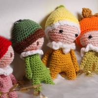 Freche Früchtchen kleine gehäkelte Puppen, kleine Geschenke Mini Puppen und Wohnzimmer Deko, Früchte Figuren Deko Küche Bild 7