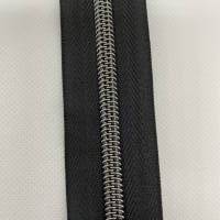 Reißverschluss Smoky, breit, schwarzes Band, Schiene in gunmetal Bild 3