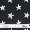 0,15m RESTSTÜCK Sweat Jersey Baumwolle Sterne weiß auf schwarz 2cm Bild 2