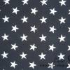 0,15m RESTSTÜCK Sweat Jersey Baumwolle Sterne weiß auf schwarz 2cm Bild 3