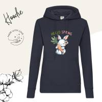 Hoodie Damen- Sweater mit Kängurutasche & einzigartigen Prints ,,Hello Spring'' Bild 3