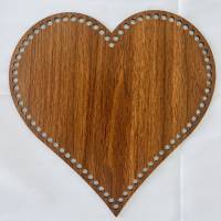 Korbboden aus Holz in Herzform, Holzzuschnitte, Valentistag, Holzboden zum Umhäkeln in verschiedenen Farben und Größen Bild 3