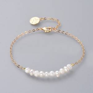 Perlen Armband Yoga / Armband gold Aum Om Symbol / Geschenk für Sie / Himmlisches Armband / Festliches Armband Bild 4