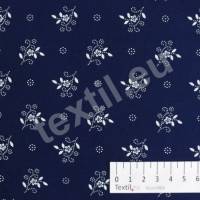 Baumwollgewebe Blaudruck, Blumenranken, 150 cm breit, Meterware, Preis pro 0,5 lfdm Bild 2