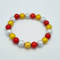 Armband Miracle Beads Rot Gelb Weiß (A72) Bild 1