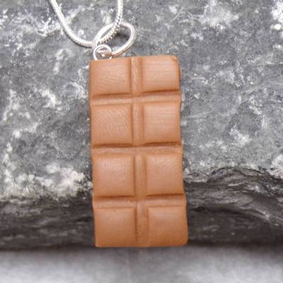 Tafel Schokolade Halskette 925   kawaii sweet 