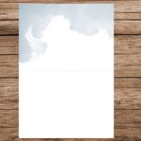 Trauerkarte Engelsflügel und Wolken Bild 2