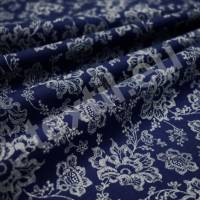 Baumwollgewebe Blaudruck, große Blumen, 150 cm breit, Meterware, Preis pro 0,5 lfdm Bild 2