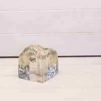 Vintage Design Block Vase Kristall Glas Solifleur Minivase Glasvase 60er Gussglas Mid Century Bild 1