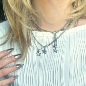 Kette Edelstahl Stern Schlangenkette mit kleinem Sternenhimmel eine massive wasserfeste Kette als Geschenk für Stargirls Bild 6