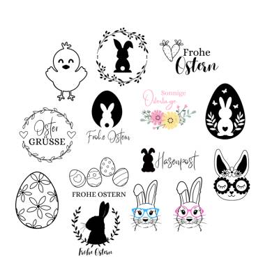 Oster Bundle Plotterdatei - SVG Download Datei - Plotterdatei - Basteln - DIY - Cricut - Schmetterling Osterhase