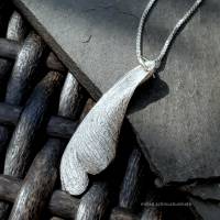 Kettenanhänger Ahorn aus Feinsilber an Silberkette Bild 5