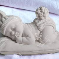 Dekofigur Baby auf Kissen - Material und Design wählbar - ND002237 Bild 4