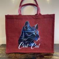 Jute Tasche Einkauftasche Motiv "Cool Cat" Shopper Bild 1