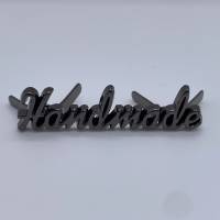 Metall Label Handmade, gunmetal / schwarz Bild 1
