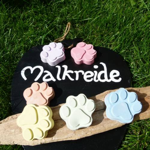 6 bunte TafelKreiden Tatzen * Malkreide * Schulkreide * Straßenkreide * Kindergeburtstag * Geschenk Mitgebsel * Mottopar
