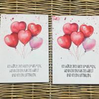Grußkarte - mit Luftballons und Spruch - Valentinstag - Hochzeit - Verlobung - Geburtstag - Freundschaft Bild 1