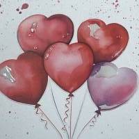 Grußkarte - mit Luftballons und Spruch - Valentinstag - Hochzeit - Verlobung - Geburtstag - Freundschaft Bild 10