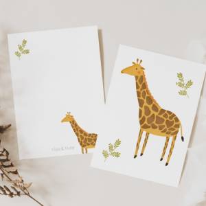 Postkarte Giraffe A6 Postkarte Kinder Tiere - Glückwünsche Geburtstag Kinderkarte Postkarte Geburtstagsgrüße - Geschenkv Bild 3