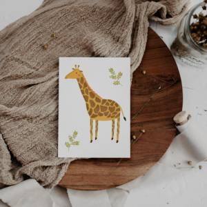 Postkarte Giraffe A6 Postkarte Kinder Tiere - Glückwünsche Geburtstag Kinderkarte Postkarte Geburtstagsgrüße - Geschenkv Bild 5