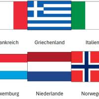 Bügelbilder Bügelmotiv Flagge Fahne Europa Deutschland WM EM Fußball Höhe 5cm Bild 2
