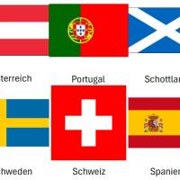 Bügelbilder Bügelmotiv Flagge Fahne Europa Deutschland WM EM Fußball Höhe 5cm Bild 3