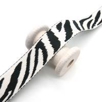 2 Meter Gurtband Zebra, Breite ca. 38mm, schwarz-weiß Bild 1