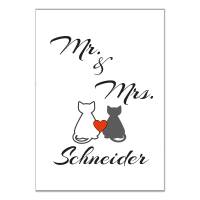 Poster Mr. & Mrs. | Personalisiert mit Namen | Geschenk für Paare | Valentinstag | Hochzeit | Einzug | versch. Motive Bild 4
