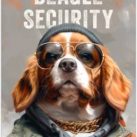 Hundeschild BEAGLE SECURITY, wetterbeständiges Warnschild Bild 1