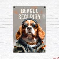 Hundeschild BEAGLE SECURITY, wetterbeständiges Warnschild Bild 2