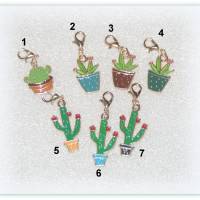 1 Charm Kaktus verschiedene Motive, Anhänger, Kettenanhänger Bild 2