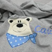 Personalisierte Babydecke Eisbär Teddy mit Wunschnamen - Kuscheldecke mit Namen Schmusedecke Kinderdecke Bild 6